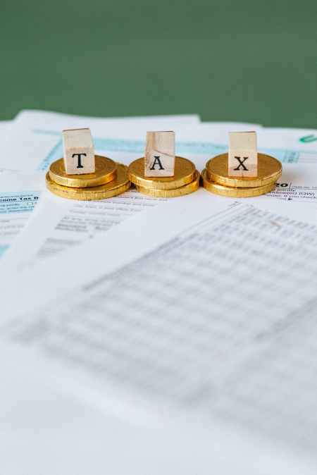 tax documents on the table